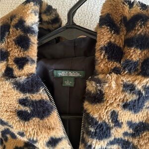 Wild Fable Fuzzy Cheetah Coat